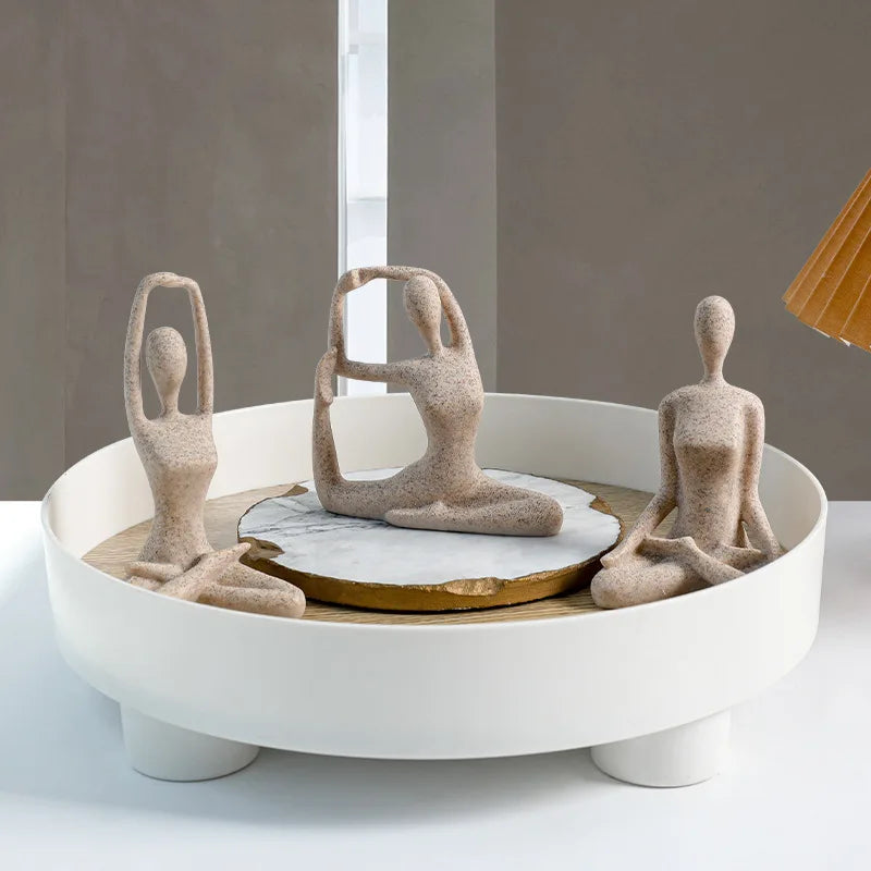 3pcs Yoga Figurine