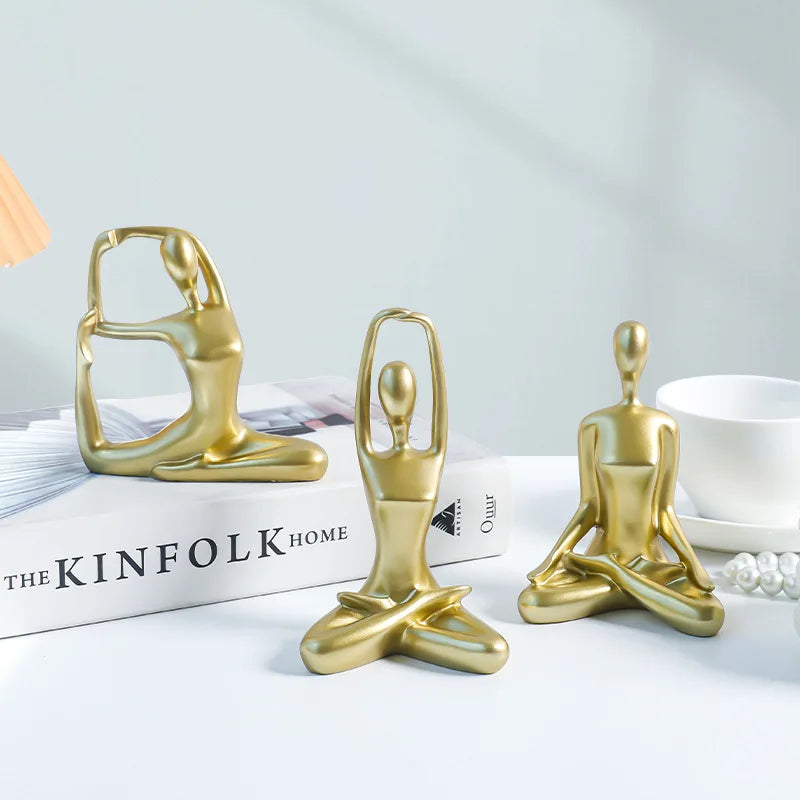 3pcs Yoga Figurine