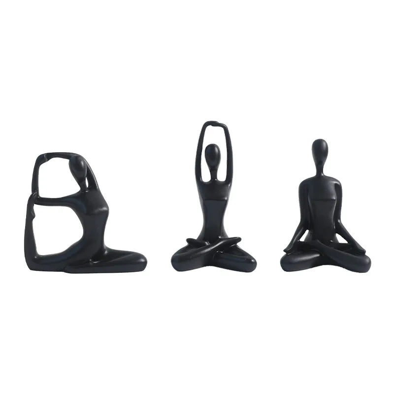 3pcs Yoga Figurine