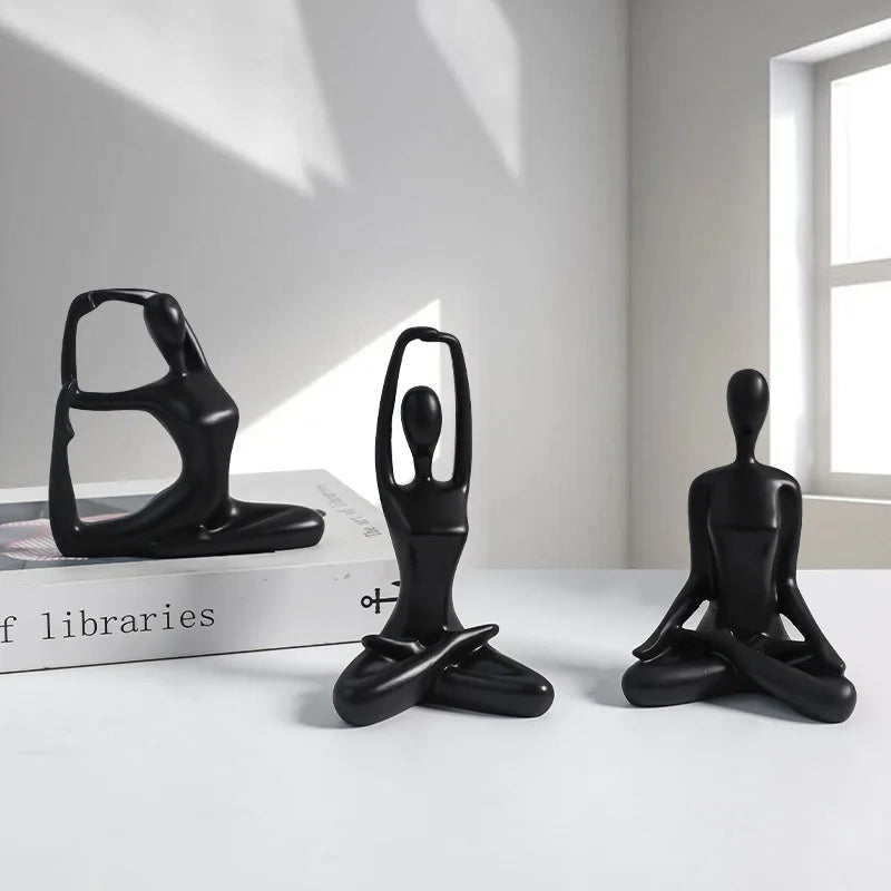 3pcs Yoga Figurine